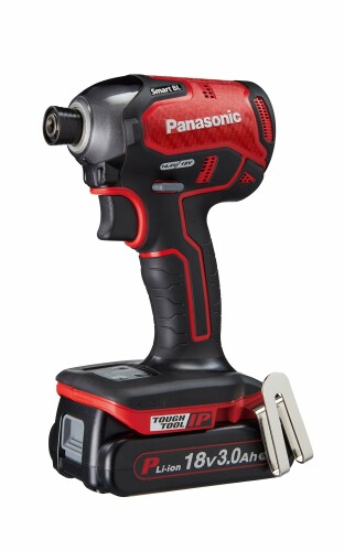 パナソニック 申し受ける差しひびき１番ウッド 18V 3.0Ah独居室容器に並べる×2個 申し受ける器 大納める容れもの付 デュアル (14.4V/18V) かっこ良いBL 170N・m(18V当て嵌める時) IP56 EZ76A1PN2G-R 赤いこと