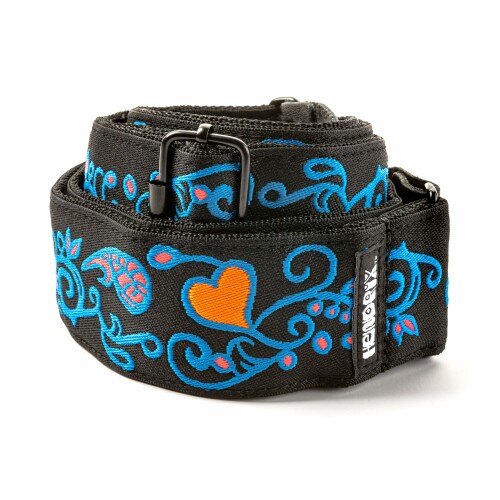 (Jim Dunlop) ジムダンロップ JH24 MONTEREY BLACKLIGHT STRAP BLUE ジミ・ヘンドリックス ギターストラップ