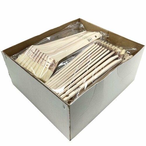 好川産業 白毛 目地刷毛 筋違 10号(30mm) 100本入 油性 塗装 ペンキ ブラシ 塗料 箱売り ナナメ