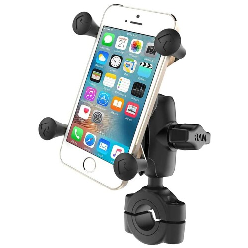 RAM MOUNTS(ラムマウント)Xグリップ スマートフォンホルダー ハンドルバーマウント(M) アーム(S) X-Gripホルダー (1インチ) 対応径[ファイ]19~25.4mm RAM-B408A-UN7