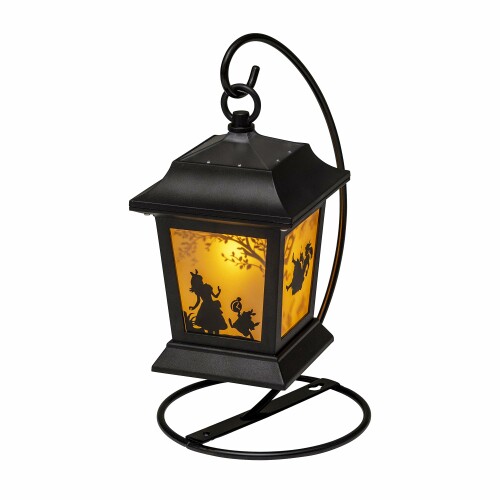 タカショー ソーラーライト 屋外 アリス シルエットランタン ブラック ガーデンライト 屋外 間接照明 防水 不思議の国のアリス 樹脂・ガラス・スチール TA-L03画像
