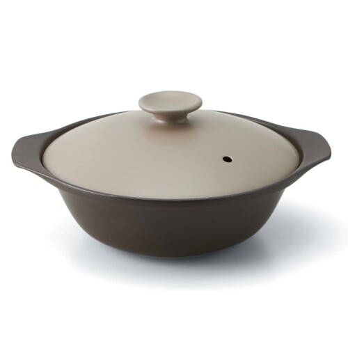 TAMAKI サーマテック 超軽量直火土鍋 9号 32x27x高さ15.5cm 2,250ml モカ T-942406