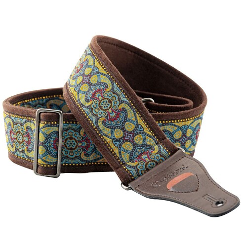 RightOn STRAPS (ライトオン ストラップス) ギターストラップ 幅 6cm、長さ 90~150cm ROSKILDE II TEAL