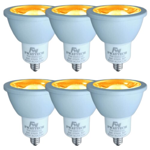 Fwaytech LEDハロゲン電球 EZ10 LEDスポットライト 12V ダイクロハロゲン50W～60W相当 密閉器具対応 (電球色相当(2700K), 6W EZ10口金(6個))｜ビッグゲート