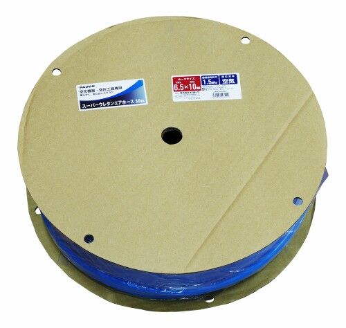 パオック(PAOCK) 日本製 スーパーウレタンエアーホース SAHD-6550PA スカイブルー 内径6.5x外径10.0mm 50m巻