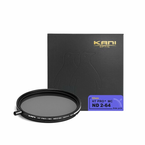 KANI 52粍 変数NDろ波器 HT PRO+ MC ND2-64 減光成り行き最大限度6絞り分 着脱式自然調整用ノッブ付 高濃さ時X状ムラ押さえ付ける 低照りかえす 撥水 撥油 防汚 ナノ上塗り 809216