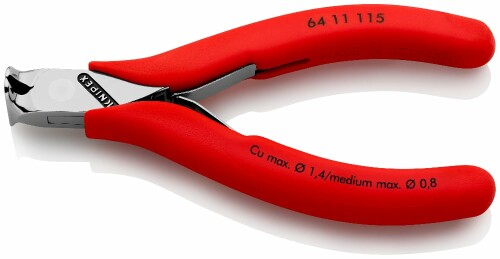 クニペックス KNIPEX 6411-115 エレクトロニクスエンドカッティングニッパー