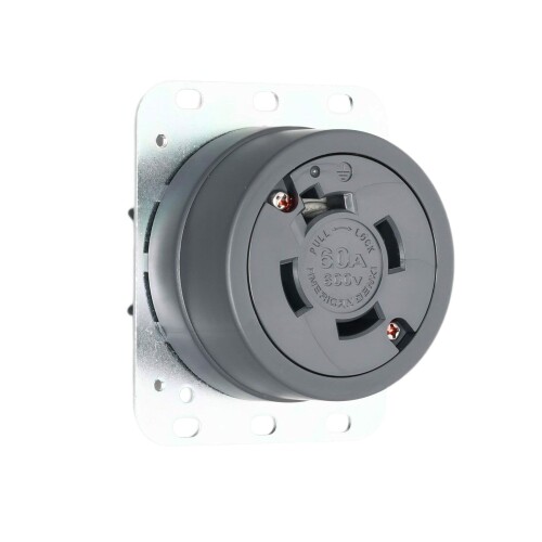 アメリカン電機 引掛形 埋込コンセント 接地3P60A600V 4660