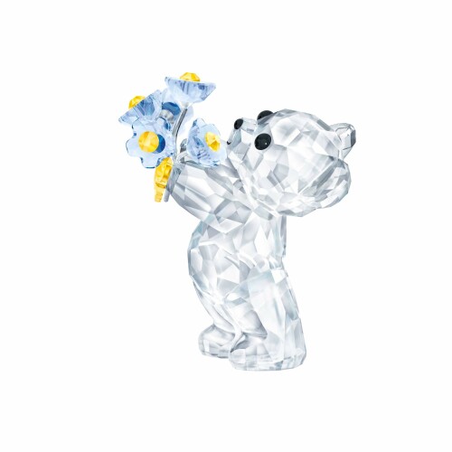 (スワロフスキー) Krisベア Forget-me-not 水晶 胸花 オブジェ 室内装飾 くま