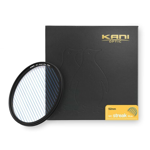 KANI 52mm ストリークブルー 特殊効果 ストリークフィルター 光条色：ブルー アナモルフィック 夜景 イルミネーション ポートレート Streak Blue K17170