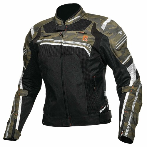 (KOMINE) バイク用 ジャケット Rスペックメッシュジャケット JK-130 1209 春夏秋向け メッシュ素材 プロテクター CE規格 ストレッチ素材 07-130 メンズ Camo/Black S 15,251円