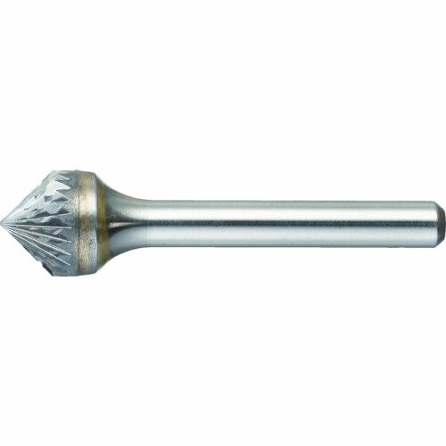 TRUSCO(トラスコ) 超硬バー 円錐型60° Φ12.7X刃長11X軸6 ダブルカット TB50C127