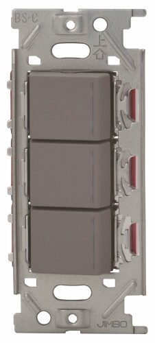 神保電器/NKW3路チェックランプ付きスイッチセット トリプル ソリッドグレー(SG) NKW03012