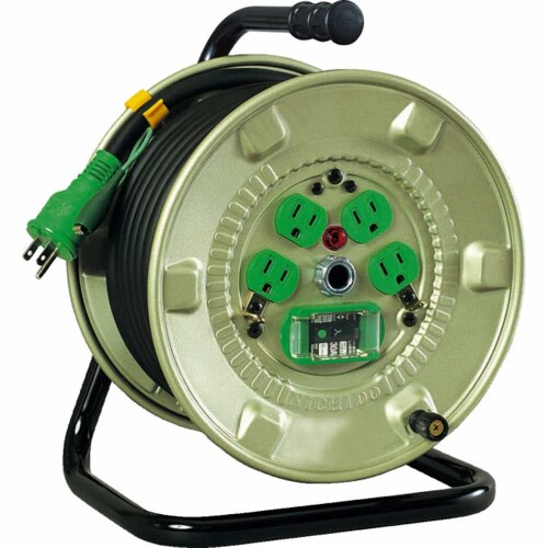 日動実業(Nichido Ind) 電気工膜鳴楽器 100V 屋内型 VCT2.0粍2×3心×30m 差し込み数4 短絡ブレーカー付 H-NNP-EB34