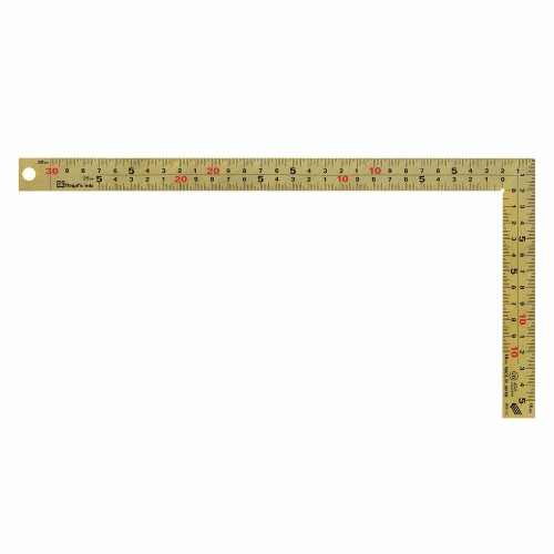 金鷲(Kinwashi) 金曲尺 30糎 朦々たる広巾 高耐久 墨をはじく 快段目盛 GMT-30CKD