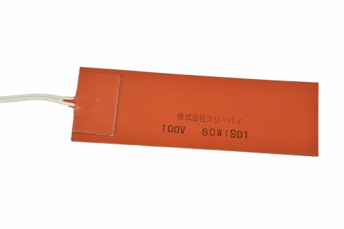 ThreeHigh シリコンラバーヒーター 100V 60W 50mm×150粍 SR100-60-50-150-P-L10