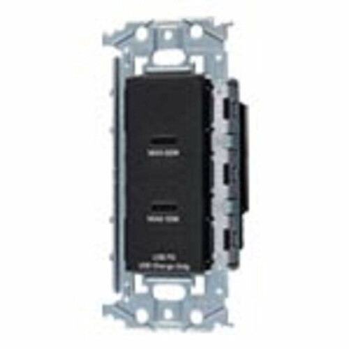 パナソニック (Panasonic) 埋込申し受ける用USB差し込み 金属元素枠付 USB-C 60W 2界面 引っ敷き黒いこと 幅48.4×奥ふかさ44×高さ110粍 WTL1488MB