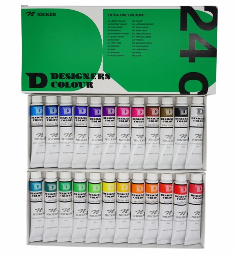ニッカボッカえの具(Nicker colour) 水彩画えの具 設計者スカラー 24色書き割りN 20ml(6号) DC20ML24N