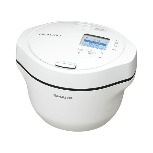 小ざかしい ヘルシオ 熱っぽいごはん炊き 灯し火煮焼き鍋 無水鍋 1.6L 2~4人用 スマホ戮力 白いこと KN-HW16G-W 鍋-キッチン用品・食器・調理器具