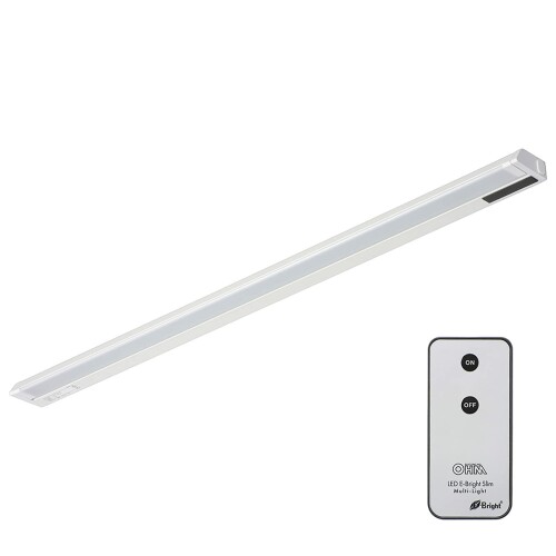 オーム電機 LEDイーブライトスリム多目的灯 コンセント式 リモコンタイプ 昼光色 14W 857mm スリム キッチン 棚下灯 LT-NLES14D-HR 06-4039 OHM
