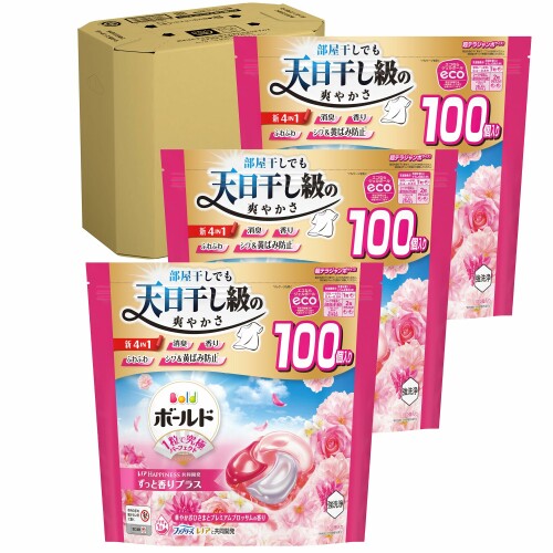 塗板 ジェルボール 延性のある剤入り口・入口大静電容量 100個×3袋 プレミアムブロッサムの芳ばしさ 洗い濯ぎ中性洗剤 詰め替え
