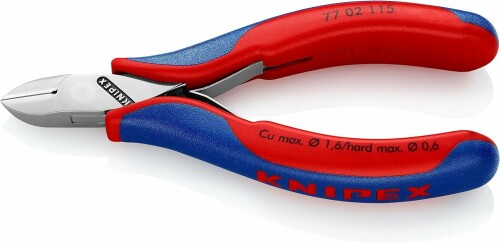 KNIPEX クニペックス 傘状切りおとす 電子工学 電気工ニッパー 全長115粍 ボックス席合わせ目付 コンフォートハンドル 7702-115 ニッパー-DIY・工具-花・ガーデン・DIY