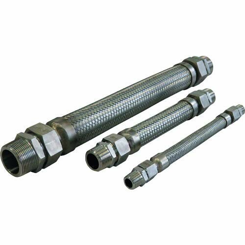 FTAP 袋ナット付溶接型フレキ 継手ステンレス オスXオス 15AX1000L FTAP-7015-1000-MM