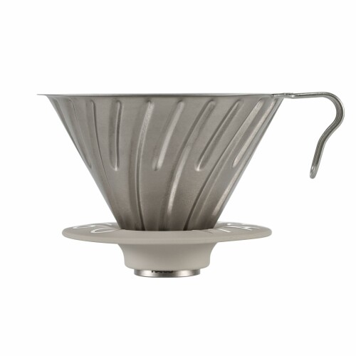 HARIO (ハリオ) V60 チタンドリッパー 1~4杯用 御手々ドリップ 軽さ アウトドア チタン グレージュ VDTI-02-TSV