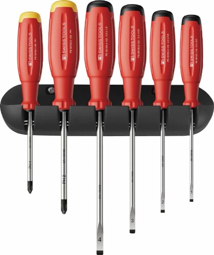 PB SWISS TOOLS ピービースイスツールズ スイス連邦手持ち部分EVO １番ウッド書き割り 6本組 (足し加える･さし引く) 38244.H