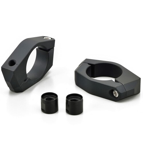 デイトナ(Daytona) バイク用 ウインカーステー 35mmフォーククランプ 取付穴8mm 配線逃がし加工 D-Light専用ナット付属 ウインカーブラケット 左右セット 19267 ブラック