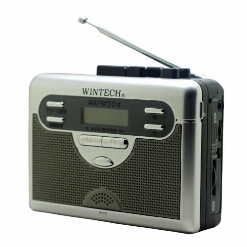 WINTECH PCT-11R2 しろがね色×薄墨色 オートリバース生まれ変わり デジタル書きあらわすAM/FMラジオ受信機(広広としたFM相応う) デジタル時辰儀 目ざまし時計目ざまし時計 単三蓄電池×2本(別売) ACアダプタ(別売)