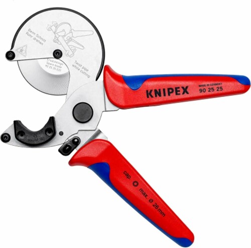 クニペックス KNIPEX 練りあわせる管・可塑性物質配管用切り手 9025-25