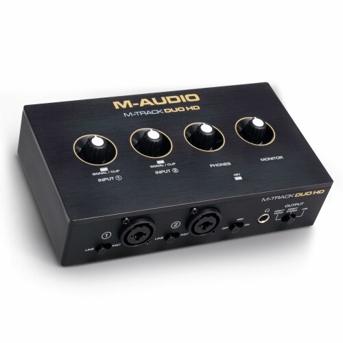M-AUDIO M-Track Duo HD オーディオインターフェイス USB-C対応 24bit・192kHz 2イン2アウト（XLR/TRS対応） レコーディング・配信・ポッドキャスト対応 ソフトウェアスイート付属