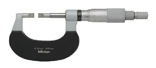 ミツトヨ(Mitutoyo) 直進式ブレードマイクロメーター BLM-25WB/0.4T 122-141-10 位置づける面超硬アロイ心付け付き添い人 先っちょつら構えD手合い 位置づける活動の領域0~25粍