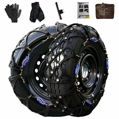 Q・L・Y 非金属タイヤチェーン TPUスノーチェーン 軽自動車 4点ロック式 雪チェーン 簡単装着 冬雪対策 チェーン規制対応 日本語説明書付き（2本セット) (08)｜ビッグゲート