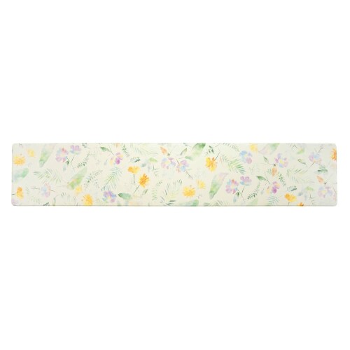 オカ(OKA) ササっと拭けるマット キッチンマット 約45cm×240cm アイボリー(フィオレ) (拭ける PVC 塩化ビニル)