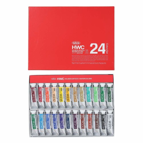 ホルベイン 澄み切った水彩画えの具 W444 15ml 24色書き割り 3444