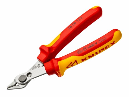 KNIPEX クニペックス 1000Vまでの超微細加工用 絶縁スーパーニッパー 全長125mm 7806-125SB
