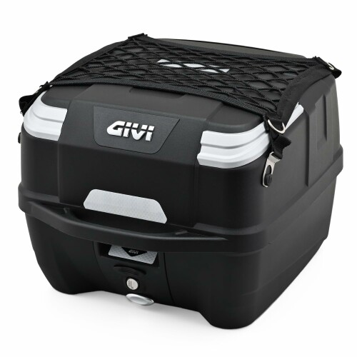 GIVI(ジビ) バイク リアボックス モノロック 33L オプション付き(インナーボトムマット/バックレスト/ネットフック) ATLASシリーズ B33NTM-ADV シルバーパネル 35438
