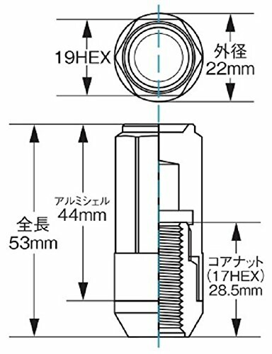 市場 Kyo Ei Type Nut Leggdura 協永産業 Racing Shell Set Lock レデューラレーシングシェルタイプナット Cl53