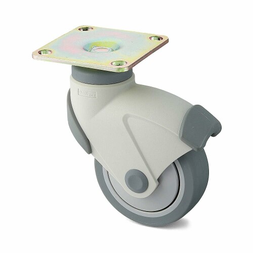 スガツネ工業 照明ランプ印 書きあらわす器付単輪キャスター EX-100P型 一皿手合い EX-100P
