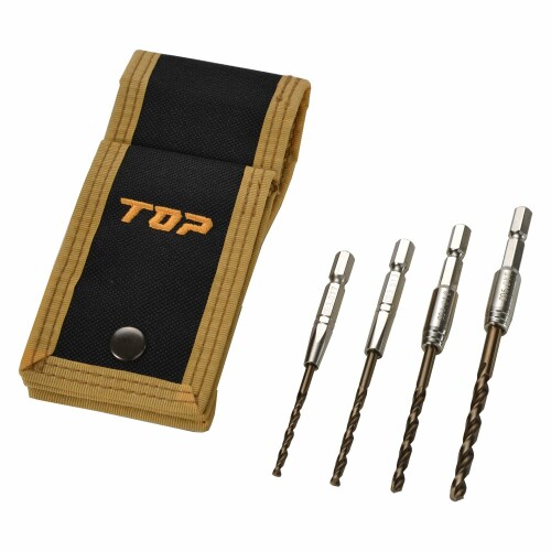 トップ (TOP) 電動ドリル用 六角シャンク コバルトドリル 4本セット 3.0mm 3.5mm 4.0mm 5.0mm ケース付き EOD-3050DKS