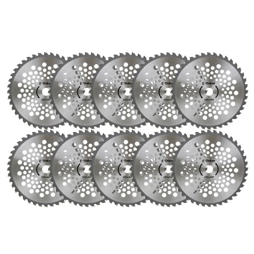 イーバリュー(E-Value) 刈払作業用 軽量タイプチップソー 草刈り用 10枚組 255mm 25cc以上推奨 ETT-255mm×40P×10P