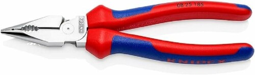 クニペックス KNIPEX ニードルノーズペンチ コンフォートグリップハンドル Crメッキ 全長185粍 0825-185SB