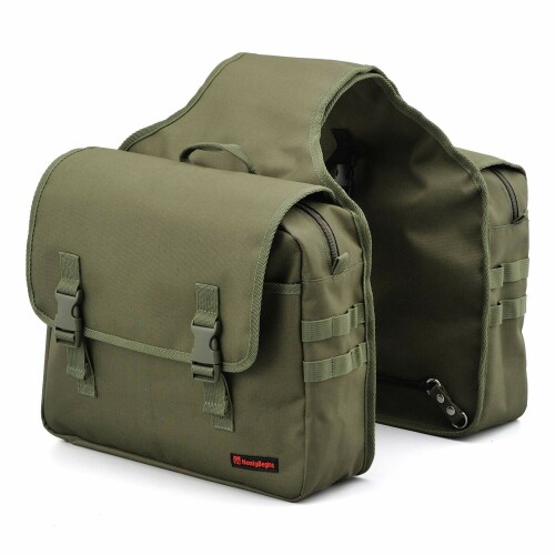 ヘンリービギンズ(Henly Begins) デイトナ バイク サイドバッグ 10L+10L 振り分け サドルバッグMIL DHS-11 グリーン 99703