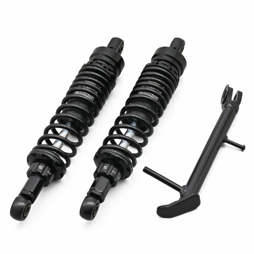 デイトナ(Daytona) CL250(23)専用 リアサスペンション ローダウン 純正比-32~-47mm 減衰調整20段階 ショートサイドスタンド付属 ローダウンキット ブラックボディ 41580