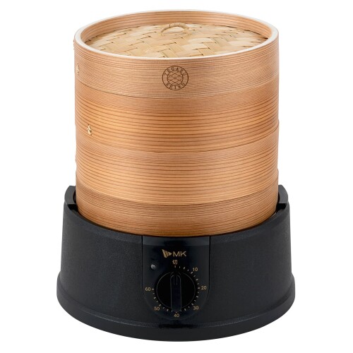 エムケー精工 せいろ 蒸し器 二段 書き割り 21珊 灯し火せいろ 蒸し器 中華せいろ 身寄り用 杉製 (構成要素竹製) 取りひろげる輪付き添い人 上蓋付き添い人 処方せん読みもの付き添い人 TEGARU\u003dSEIRO たわい無いせいろ