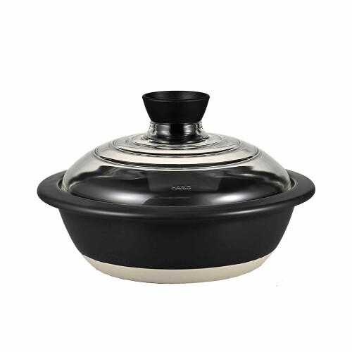 HARIO(ハリオ) フタがガラスの 土鍋 8号 2000ml 中身が見える 耐熱ガラス 陶器 日本製 GDN-225-B-W 8,289円