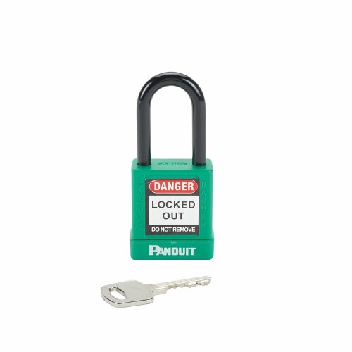 パンドウイット ロックアウト用非電導性パドロック(南京錠) 緑 PSL-8GR