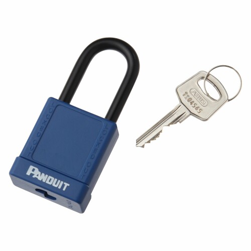 パンドウイット ロックアウト用非電導性パドロック(南京錠) 青 PSL-8BU